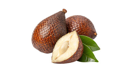 fresh salak fruit snake fruit isolated on transparent background	