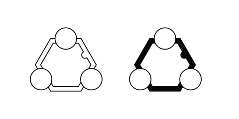 Share set icon with white background vector stock illustration