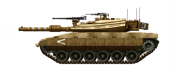 M60 Mk1 (MBT concept based on the M60 tank, with a 120mm gun and turret from the Merkava Mk4 tank)