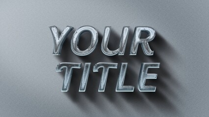 Realistic Metal Shiny Extrude Title Intro