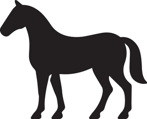 Horse silhouette vector illustration on white background