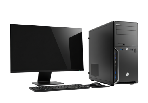 Isolated desktop computer equipment comprising monitor, keyboard, mouse, and tower computer