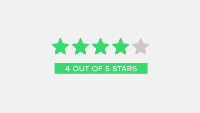 Review Stars Quality Animated Infographic