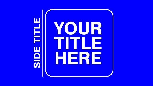 Simple Clean Outlined Boxed Intro Title