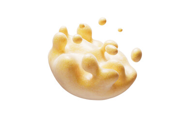 Breaking down of fat cells structure, 3d rendering.