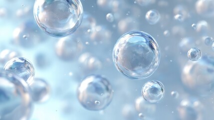 dna molecule background, Hyaluronic acid ingredient, transparent liquid texture, fluid, bubbles in water