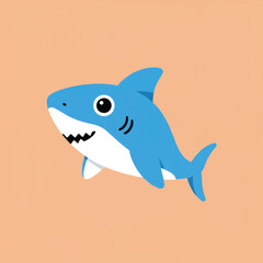 Naklejka premium cartoon shark vector illustration