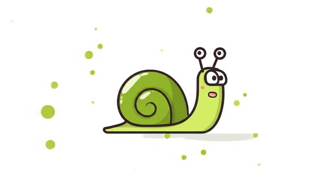 Cute cartoon snail illustration