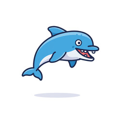 Obraz premium dolphin isolated on white background