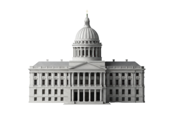 Isolated Capitol Building Exterior, Government Institution, Architecture and Structure