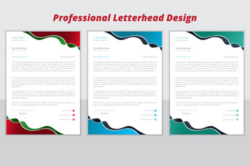 Professional and modern letterhead design template. Creative letterhead design layout . 