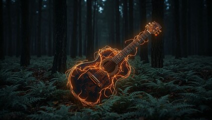 guitar of neon