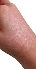 Fototapeta premium Pearlescent glitter on a hand's arm