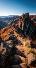 Obraz premium Mountain peak trail