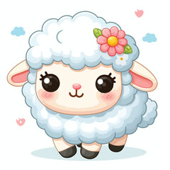 Cute little sheep vector