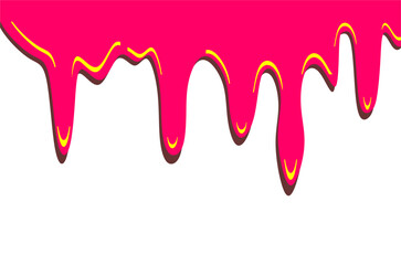 Abstract illustration of melting or dripping chocolate in a stylized. Ideal for backgrounds, banners, posters, dessert-themed designs, or creative advertising visuals. Spilled chocolate pattern.