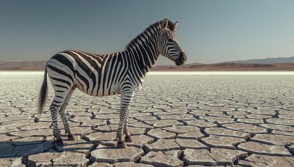 zebra in the desert