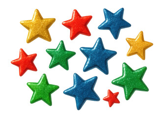 Edible sugar stars for festive cakes