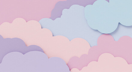 Pastel clouds background purple pink blue