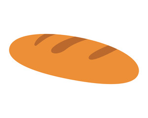 Bread Loaf Vector Isolated Illustration with Smooth Surface. Ideal for food related designs, bakery promotions, or culinary graphics