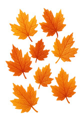 Obraz premium Edible sugar leaves for autumn desserts