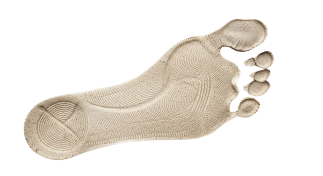 Isolated Footprint in Sand