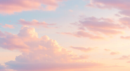 Obraz premium Sky with pastel pink and blue clouds