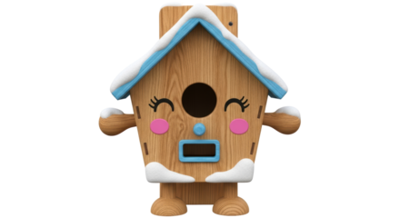 Isolated Cute Birdhouse