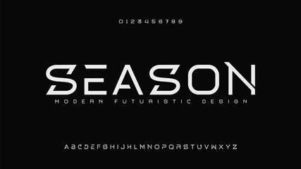 Season Creative logo sport modern alphabet font. Typography, abstract technology, fashion, digital, future technology logos fonts. vector illustration
