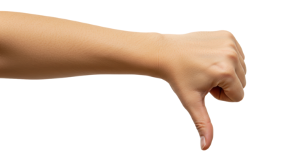 Isolated Hand with Thumbs Down