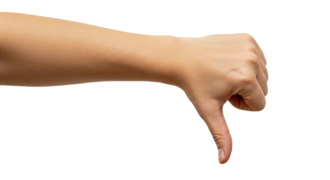 Isolated Hand with Thumbs Down