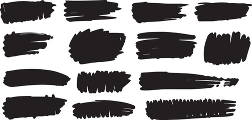 Set paint, ink brush, brush strokes, brushes, lines,  grungy.  Brushes collection