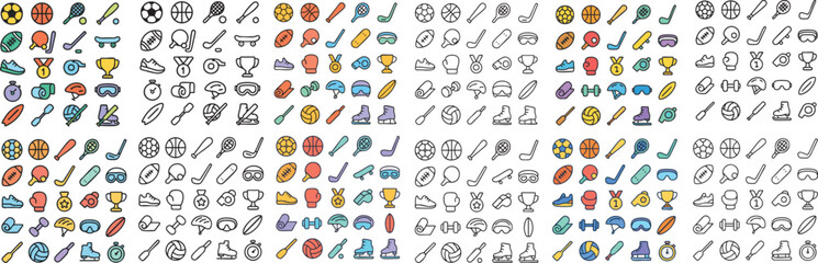 Sports and Recreation Icon Pattern.