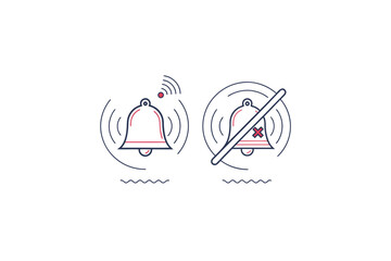 ui icon bell notification mute crossed bell silent reminder