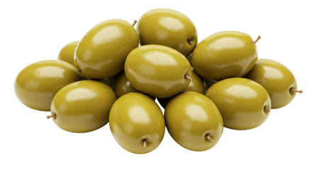 Isolated Green Olives