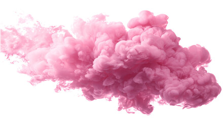 Fototapeta premium Soft pink smoke cloud isolated on transparent background. PNG, cutout. offering a surreal and ethereal depiction of motion and texture with a calming and creative visual aesthetic.