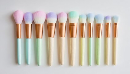 Naklejka premium Pastel Makeup Brushes