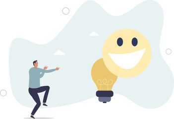 Positive thinking, optimistic mindset or good attitude to success in work, always get idea to solve any problems concept.life and employment of people.