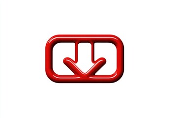 Red rounded download icon