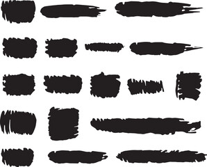 Set paint, ink brush, brush strokes, brushes, lines,  grungy.  Brushes collection