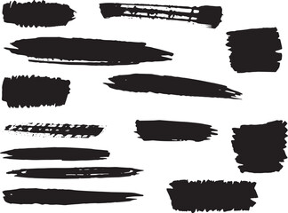 Set paint, ink brush, brush strokes, brushes, lines,  grungy.  Brushes collection
