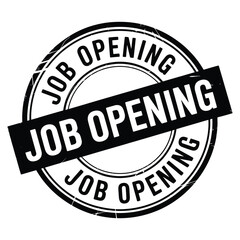 Circular stamp graphic announcing job opening