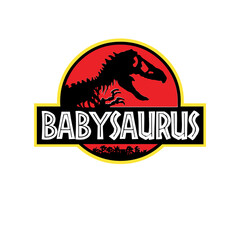 Cute Babysaurus Dino Logo