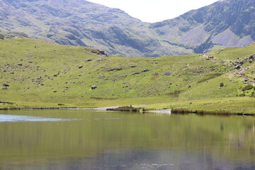View across a tarn in the Lake District