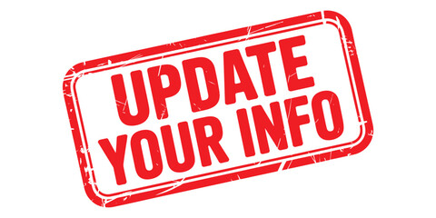 Update your info red stamp graphic