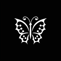 Butterfly symbol on dark background, perfect for inspirational posters, eco branding, and spiritual art.