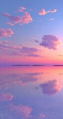 Fototapeta premium Pastel sunset over tranquil lake