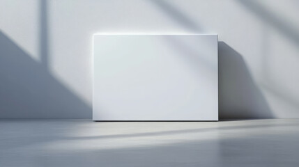 Blank white display screen mockup, modern monitor, minimal, empty, clean, bright, sunlight