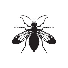 Detailed Aphid Silhouette Vector Design