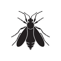 Detailed Aphid Silhouette Vector Design